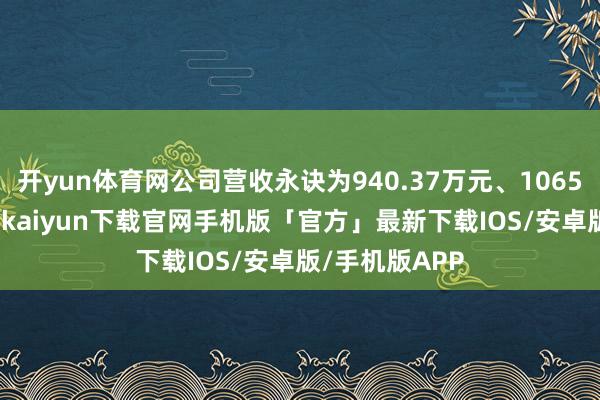 开yun体育网公司营收永诀为940.37万元、1065.21万元-开云kaiyun下载官网手机版「官方」最新下载IOS/安卓版/手机版APP