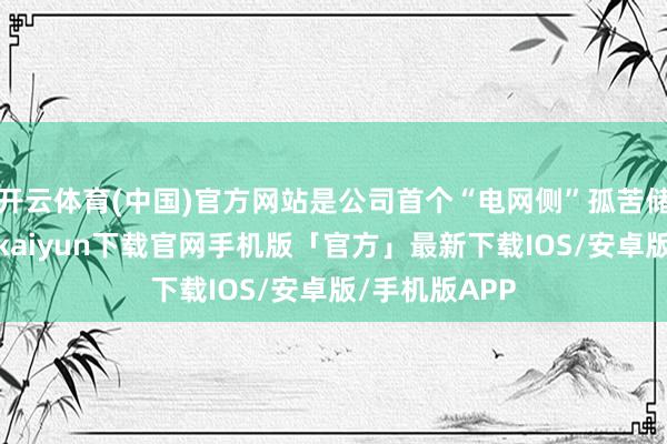 开云体育(中国)官方网站是公司首个“电网侧”孤苦储能电站-开云kaiyun下载官网手机版「官方」最新下载IOS/安卓版/手机版APP
