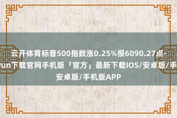 云开体育标普500指数涨0.25%报6090.27点-开云kaiyun下载官网手机版「官方」最新下载IOS/安卓版/手机版APP