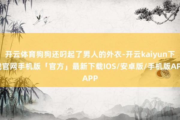 开云体育狗狗还叼起了男人的外衣-开云kaiyun下载官网手机版「官方」最新下载IOS/安卓版/手机版APP